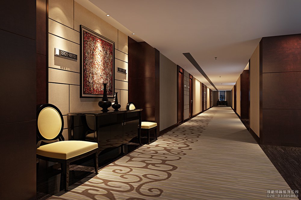 新中式酒店過(guò)道設(shè)計(jì)效果圖