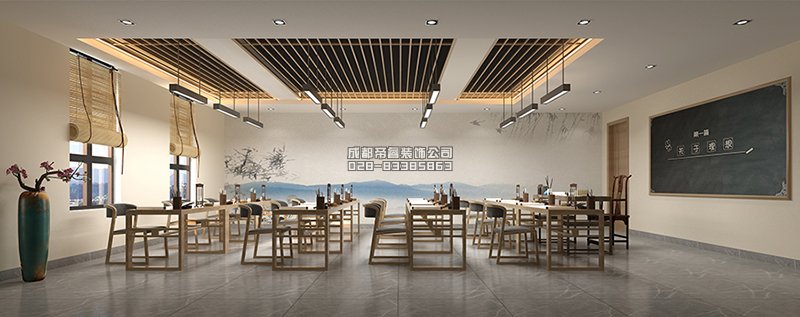 文藝培訓(xùn)機構(gòu)受教課堂裝修效果圖